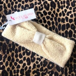 Brand New Koolaburra by UGG Sherpa Bow Ivory Headband Earband